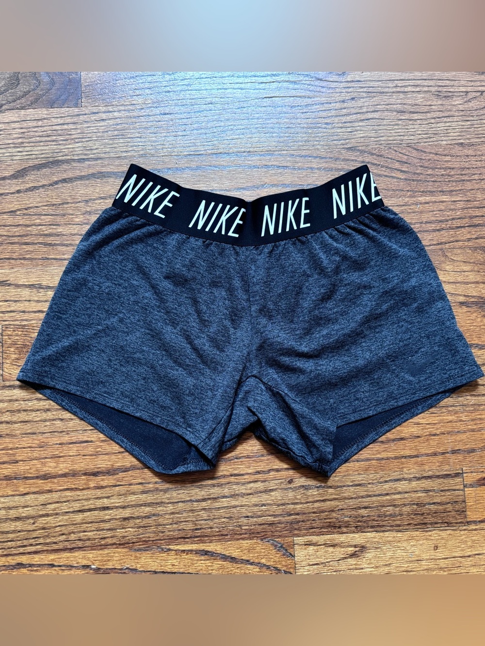Nike kids Black Heather Athletic Shorts with Logo Waistband